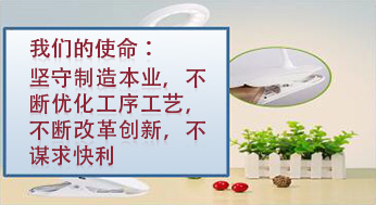 我們的使命：堅(jiān)守制造本業(yè)，不斷優(yōu)化工序工藝，不斷改革創(chuàng)新，不謀求快利